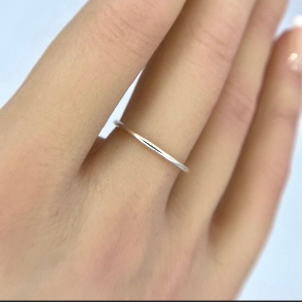 1.2mm- Sterling silver Smooth ring band, sterling silver dainty everyday ring.